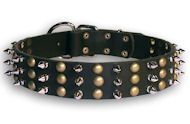 Alsatian Dog Studs Black collar 21'' /21 inch dog collar-S59 Alsatian Dog Studs Black collar 21'' /21 inch dog collar-S59