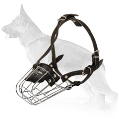 Free Breathing German Shepherd Wire Basket Muzzle  Free Breathing German Shepherd Wire Basket Muzzle