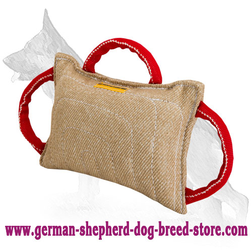 German Shepherd Dog Toys, Jute Pet Bite Tug Pillow